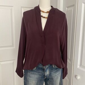 Silk Purple Vince blouse.